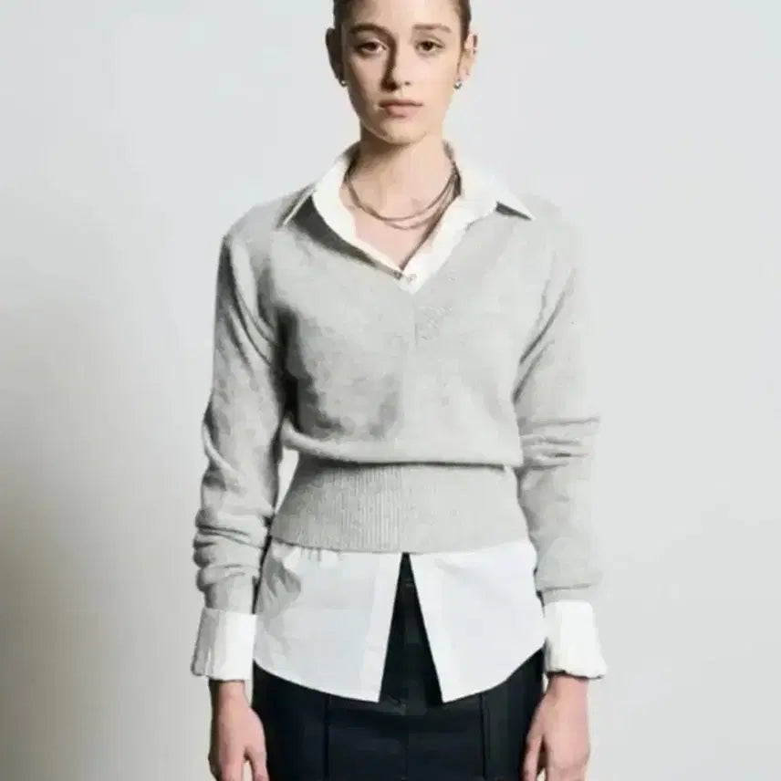 [BUNJANG] Bohem Angora Knit Sweater Gray / 보헴서 앙고라 니트 그레이