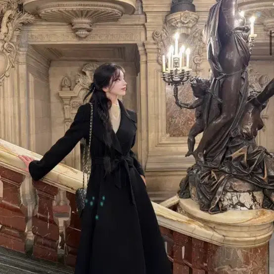 [BUNJANG] Mayyun 25 Handmade Flare Coat - Black / (새상품)최저가 메이윤 25년 제작 코트 블랙