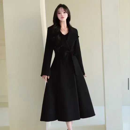 [BUNJANG] Mayyun 25 Handmade Flare Coat - Black / (새상품)최저가 메이윤 25년 제작 코트 블랙
