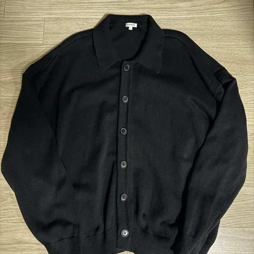 [BUNJANG] Anobleer Collar Cardigan Black L / 아노블리어 카라 거디건 블랙 L