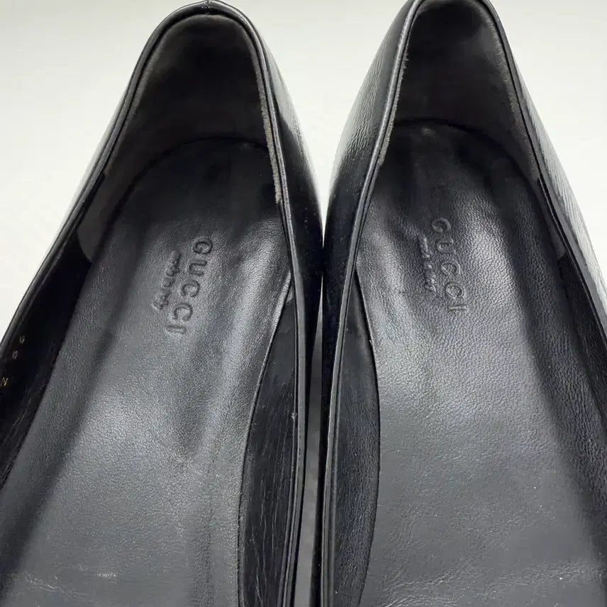 [BUNJANG] Gucci Patent Leather Flat Shoes / 정품) 구찌 블랙 페이턴트 가죽 플랫슈즈 36