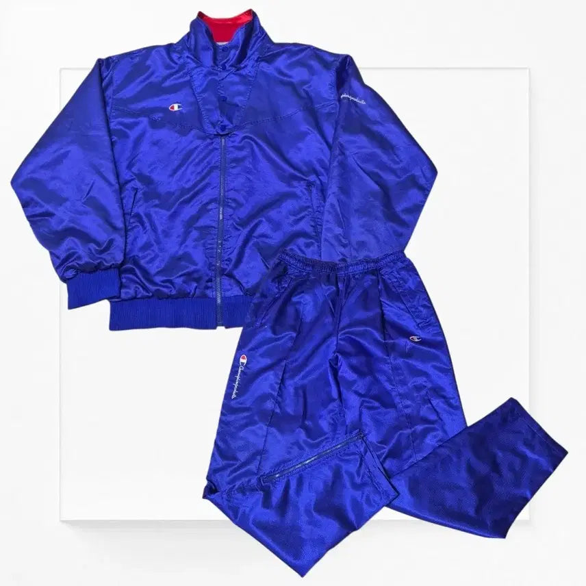 [BUNJANG] Champion 90s Nylon Silky Set-up / [우주매물@] 챔피온 90s 나일론 실키 셋업