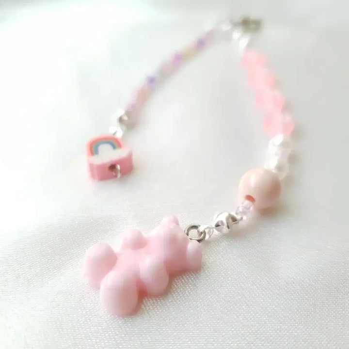 [BUNJANG] Jelly Bear Rainbow Charm INFP Initial Keyring / 젤리곰 레인보우 참 MBTI 이니셜 키링 INFP 키링