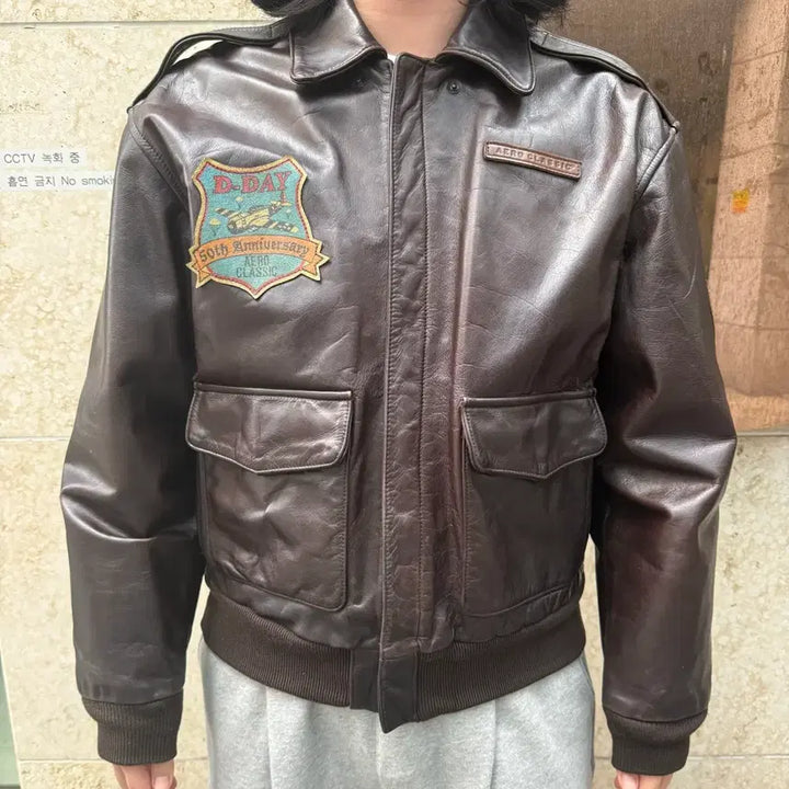 [BUNJANG] Vintage Real Leather A-2 Jacket / 빈티지 리얼레더 A-2 자켓
