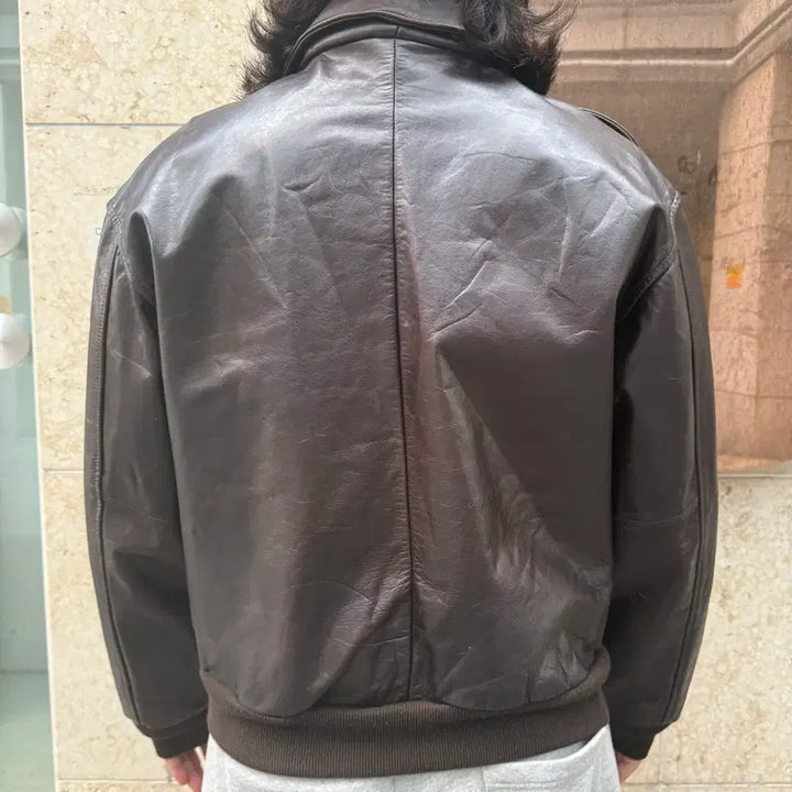 [BUNJANG] Vintage Real Leather A-2 Jacket / 빈티지 리얼레더 A-2 자켓