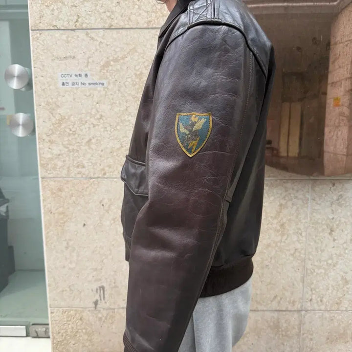 [BUNJANG] Vintage Real Leather A-2 Jacket / 빈티지 리얼레더 A-2 자켓