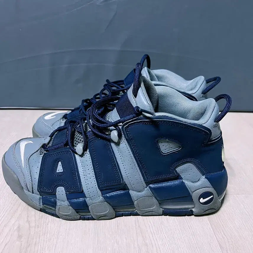 [BUNJANG] Nike Air Uptempo Navy Grey Sneakers / (정품 나코탭 중고) 귀한 모델 업템포 네이비 그레이 (280사이즈)
