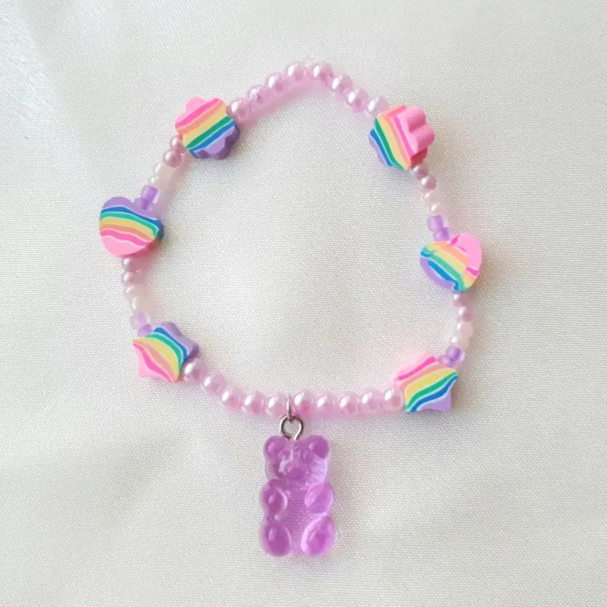 [BUNJANG] Handmade Purple Teddy Bear Keyring / 핸드메이드 퍼플 곰돌이 키링