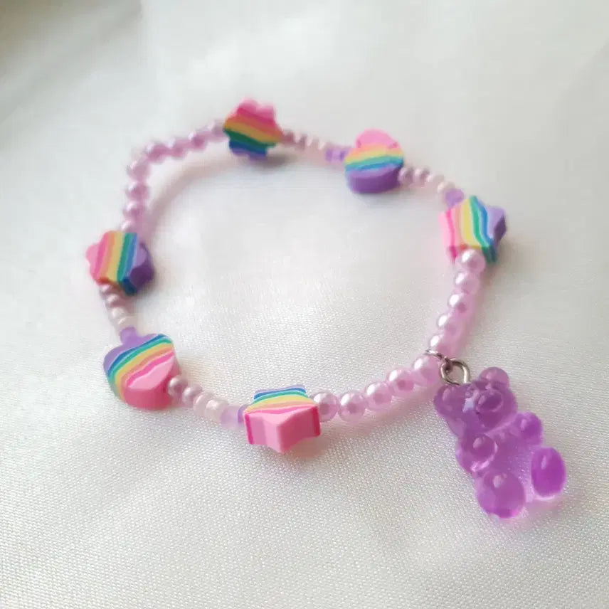 [BUNJANG] Handmade Purple Teddy Bear Keyring / 핸드메이드 퍼플 곰돌이 키링