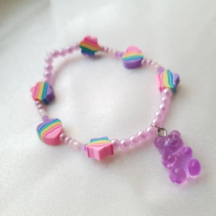 [BUNJANG] Handmade Purple Teddy Bear Keyring / 핸드메이드 퍼플 곰돌이 키링