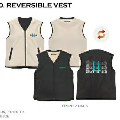 [BUNJANG] G-Dragon Reversible Vest / 지드래곤 리버시블 양면조끼