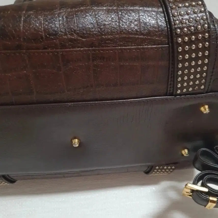 [BUNJANG] Metro City Crocodile Pattern Tote Bag Dark Brown / 메트로시티 악어 패턴 토트백 다크 브라운