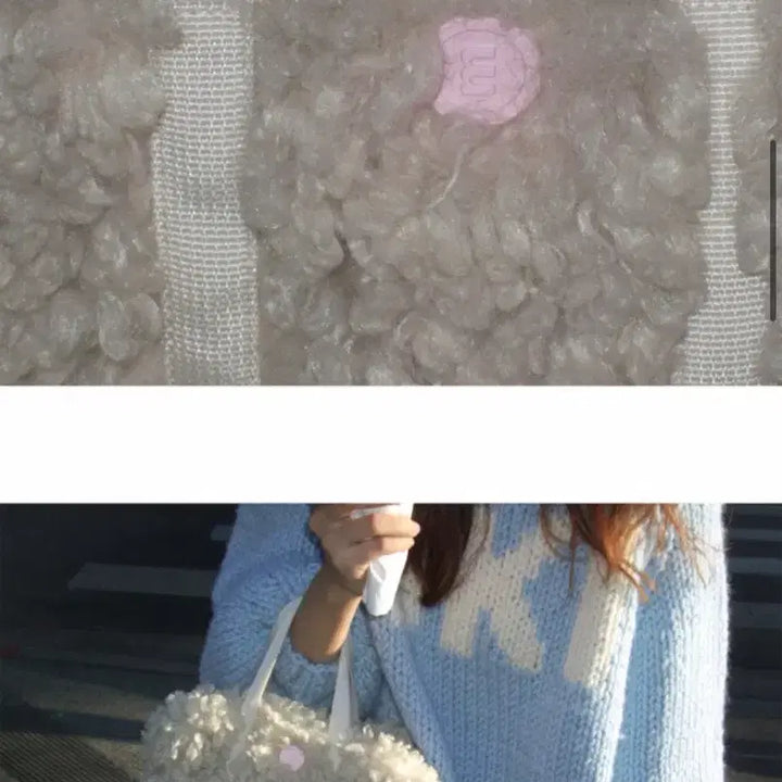 [BUNJANG] Minitmute Shearing Tote Cream / 미닛뮤트 시어링 토트 크림 minitmute shearing tote