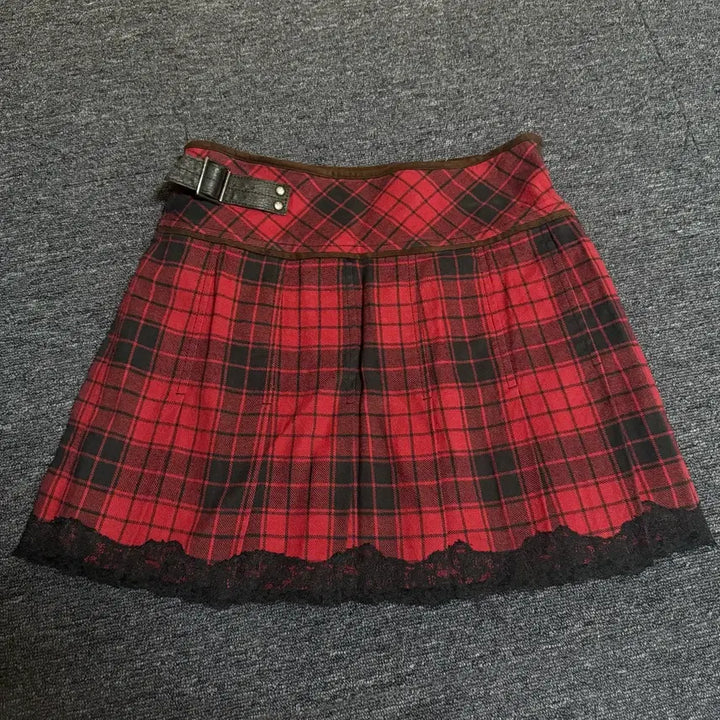 [BUNJANG] Wise Girl Vintage Punk Kitsch Check Skirt / 와이즈걸 빈티지 펑크 키치 체크스커트
