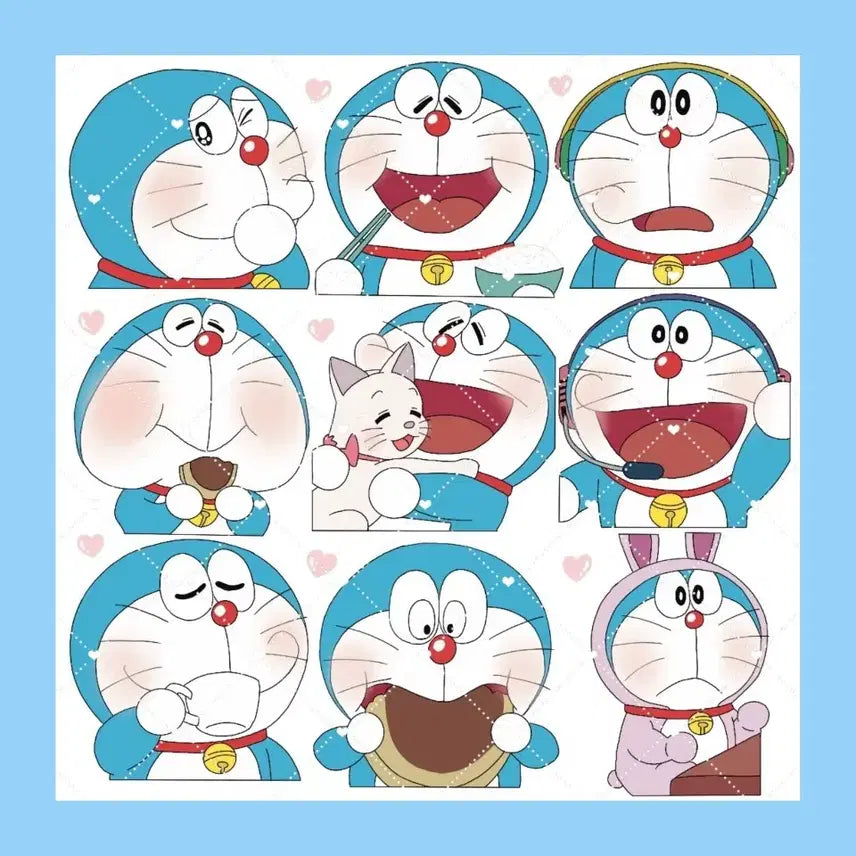 [BUNJANG] Doraemon Transparent Sticker Set / [10장] 도라에몽 인스