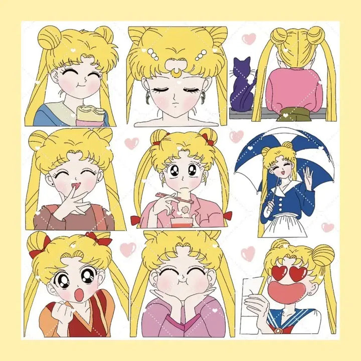 [BUNJANG] Sailor Moon Transparent Sticker Set / [10장] 세일러문 인스