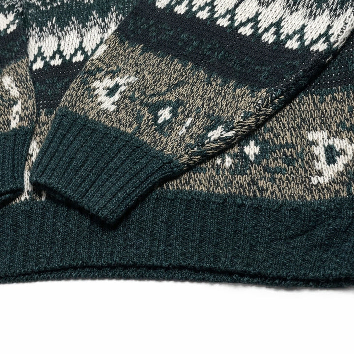 [BUNJANG] Michael Gerald Fair Isle Nordic Vintage Knit Sweater / USA 90s 미국 빈티지 페어아일 노르딕 올드스쿨 니트 스웨터 M