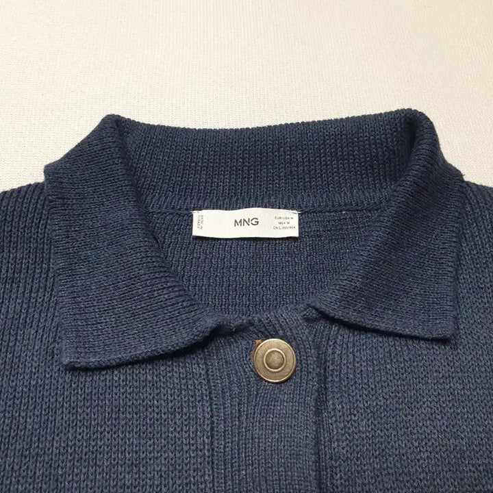 [BUNJANG] MNG Navy Knit Pocket Jacket (Women&