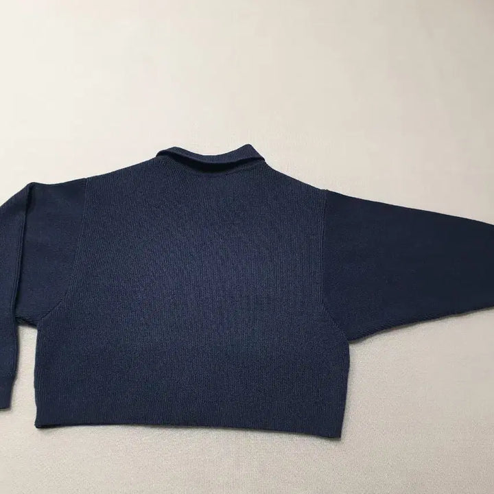 [BUNJANG] MNG Navy Knit Pocket Jacket (Women&