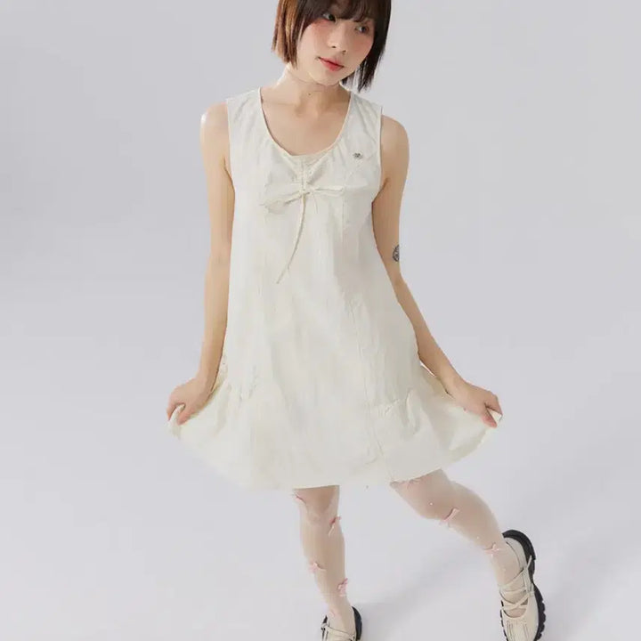 [BUNJANG] Delicecent Drop String Dress Cream / (새상품) 델리센트 드롭 스트링 원피스 크림 FREE