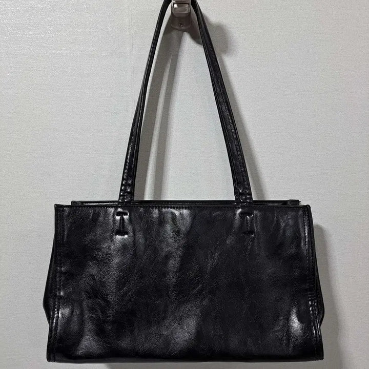 [BUNJANG] Generic Square Glossy Shopper Bag / 여성 사각 광택 쇼퍼백 (잡790)