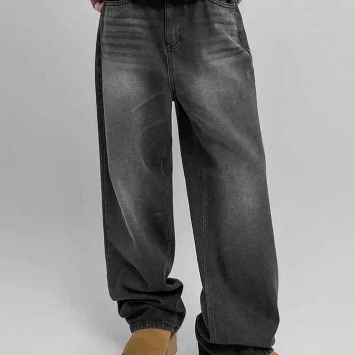 [BUNJANG] BlackUp Dunes Black Washing Wide Denim Pants / S Size / [블랙업] 듄스 블랙 워싱 와이드 데님 팬츠 / S size