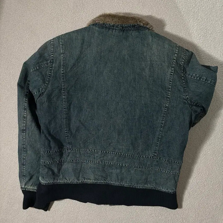 [BUNJANG] Johnbull Vintage Two-Way Fur Washed Denim Mustang Jacket / 일본빈티지 johnbull 투웨이 퍼 워싱 청 무스탕 자켓