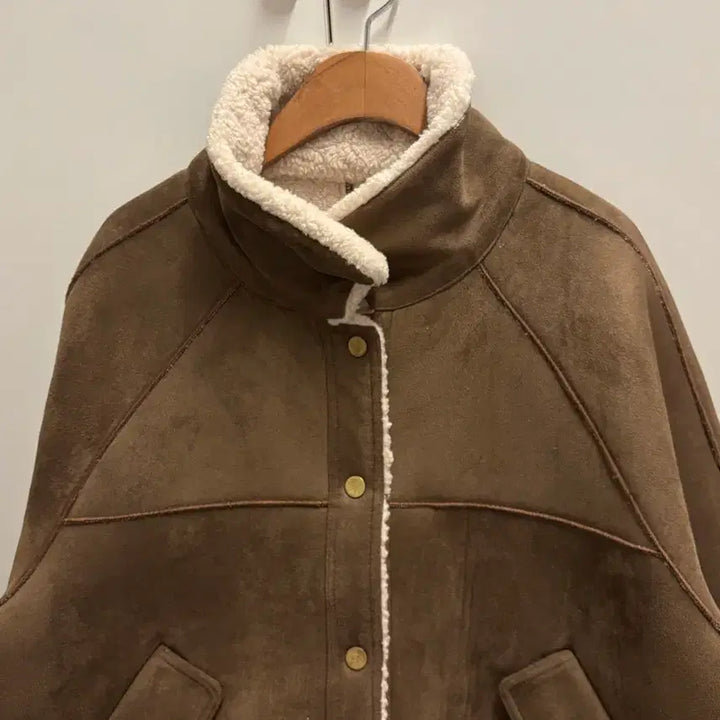 [BUNJANG] Brown Suede Mustang Jacket / 브라운 스웨이드 무스탕 자켓