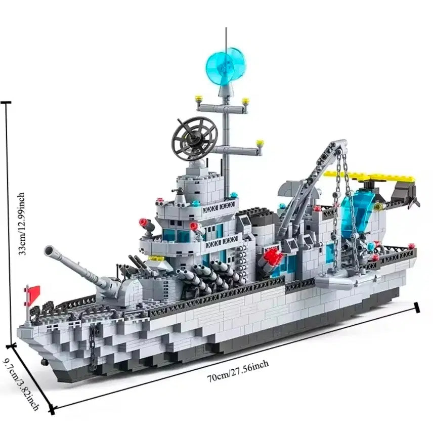 [BUNJANG] L Military Naval Ship Building Block Set / 레고 장난감조립 1560pcs 대형 해군선박 군함 블록 70cm키덜트 L