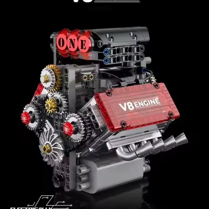 [BUNJANG] V8 Engine Assembly Block Toy Car / V8엔진 조립식 블록 장난감 아이들 레고 고퀄리티 자동차 차량용 감성튜닝