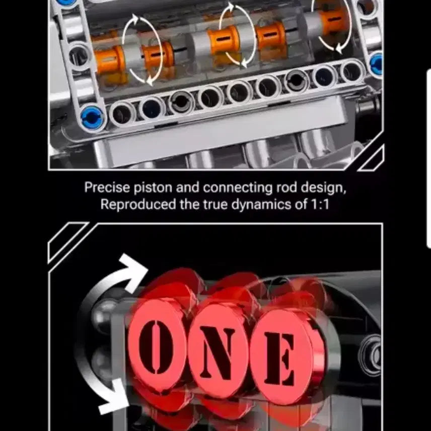 [BUNJANG] V8 Engine Assembly Block Toy Car / V8엔진 조립식 블록 장난감 아이들 레고 고퀄리티 자동차 차량용 감성튜닝