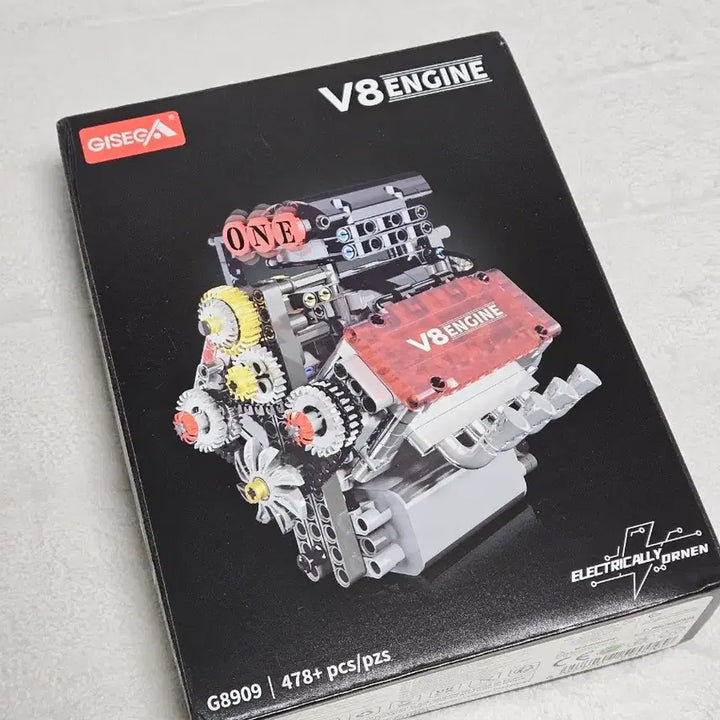 [BUNJANG] V8 Engine Assembly Block Toy Car / V8엔진 조립식 블록 장난감 아이들 레고 고퀄리티 자동차 차량용 감성튜닝