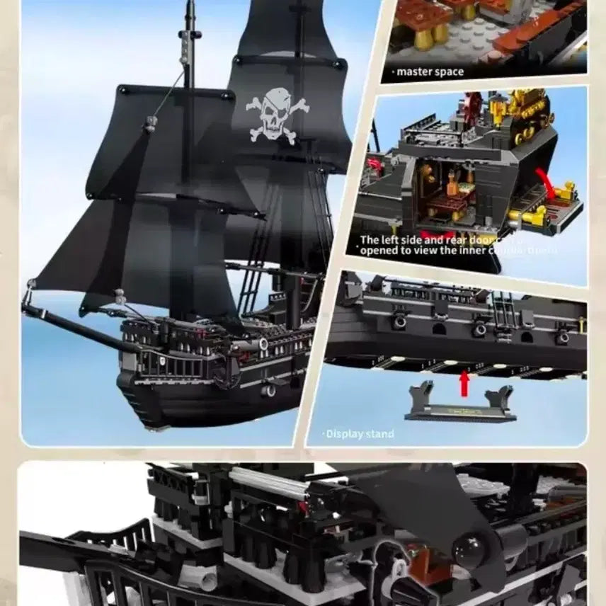 [BUNJANG] Pirate Ship 1424pcs Building Block Set / 해적선 큰배 1424pcs 레고호환블럭 키덜트 조립식 어린이장난감