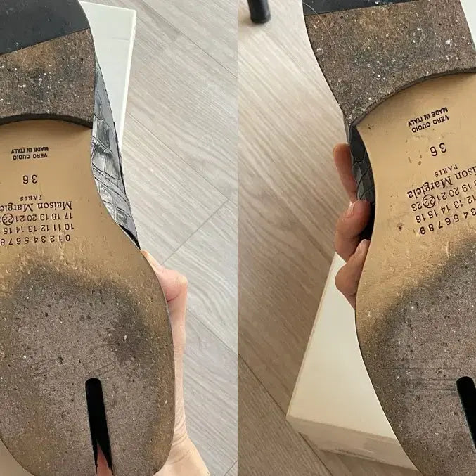 [BUNJANG] Maison Margiela Tabi Croc-Embossed Loafers (Size 36) / 마르지엘라 타비 로퍼 크로커 패턴 36사이즈