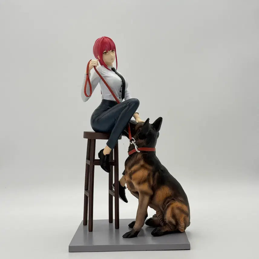 [BUNJANG] BW Chainsaw Man Makima &amp; Shepherd Figure / 체인소맨 BW 마키마 &amp; 섀퍼드 좌상 피규어