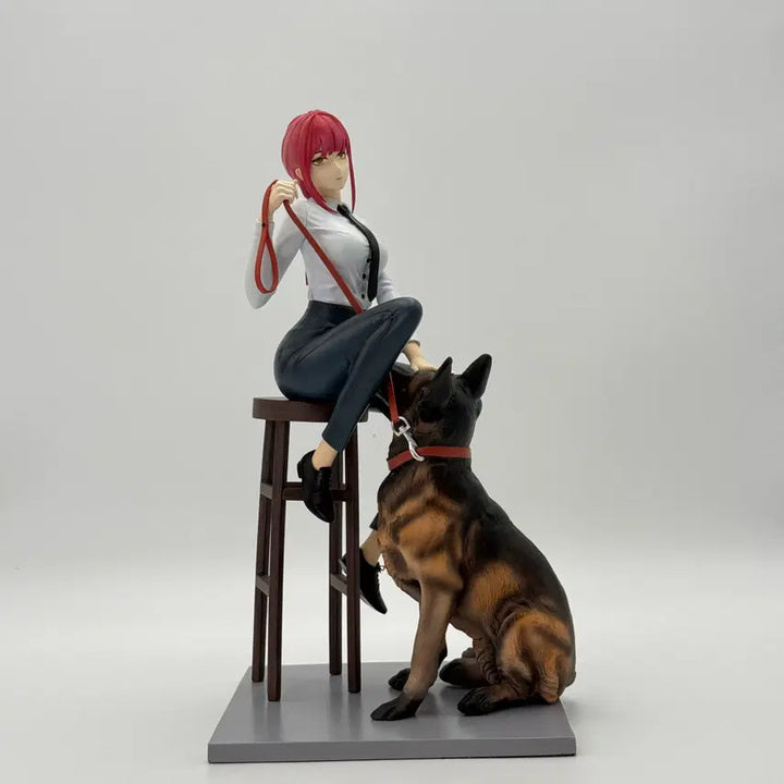 [BUNJANG] BW Chainsaw Man Makima &amp; Shepherd Figure / 체인소맨 BW 마키마 &amp; 섀퍼드 좌상 피규어