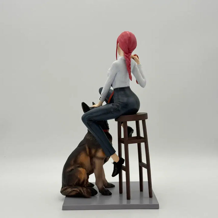 [BUNJANG] BW Chainsaw Man Makima &amp; Shepherd Figure / 체인소맨 BW 마키마 &amp; 섀퍼드 좌상 피규어