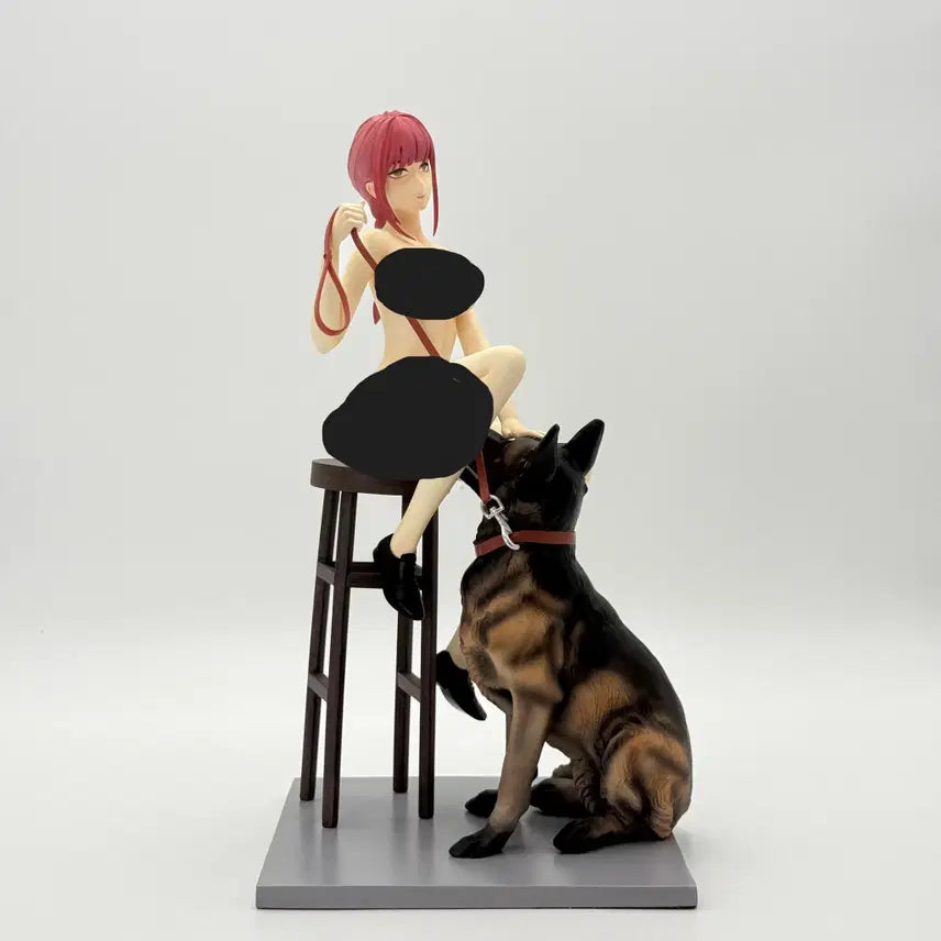 [BUNJANG] BW Chainsaw Man Makima &amp; Shepherd Figure / 체인소맨 BW 마키마 &amp; 섀퍼드 좌상 피규어