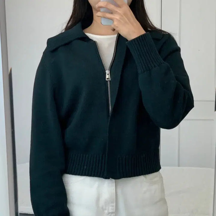 [BUNJANG] COS Half Zip Knit Cardigan Teal Green M / cos 코스 하프 집업 니트 가디건 틸그린 m사이즈