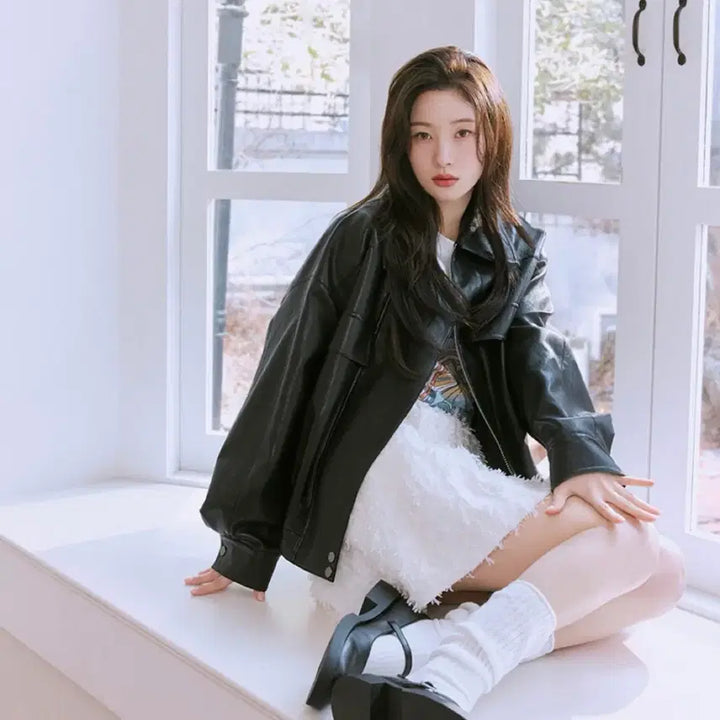 [BUNJANG] On&On Leather Bomber Jacket / 온앤온 레더봄버자켓 가죽자켓