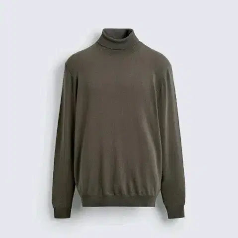 [BUNJANG] ZARA Basic High-Neck Sweater Khaki Knit / M) 자라 25fw 베이직 하이넥 스웨터 카키색 니트 0304 320