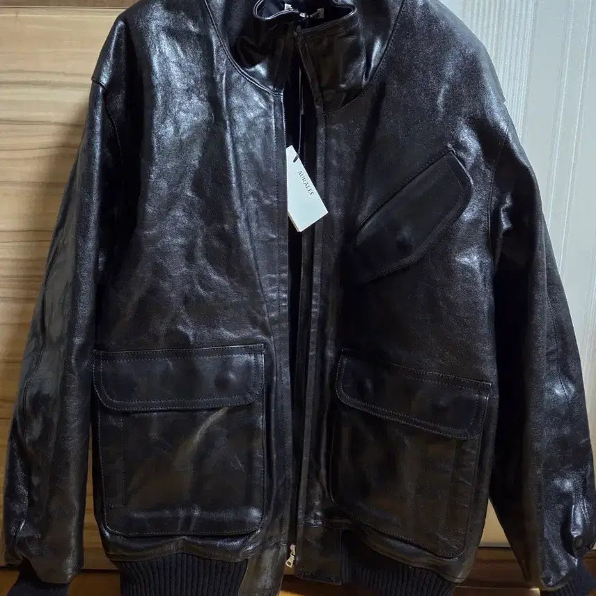 [BUNJANG] Auralee Lamb Leather Blouson 3 / 오라리 램 레더 블루종 3