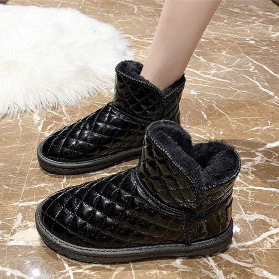 [BUNJANG] Women's Shiny Padded Boots / [무료배송]  여성 번쩍번쩍 유광 패딩부츠