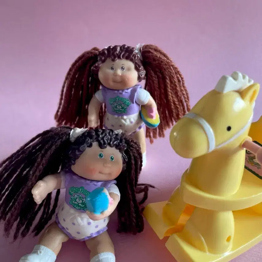 [BUNJANG] 1984s Dark Chocolate Hair Green Eyes Cabbage Patch Kids Figure / 1984s/다크쵸컬릿 헤어컬러에 초록눈의 빈티지양배추 피규어(rare)