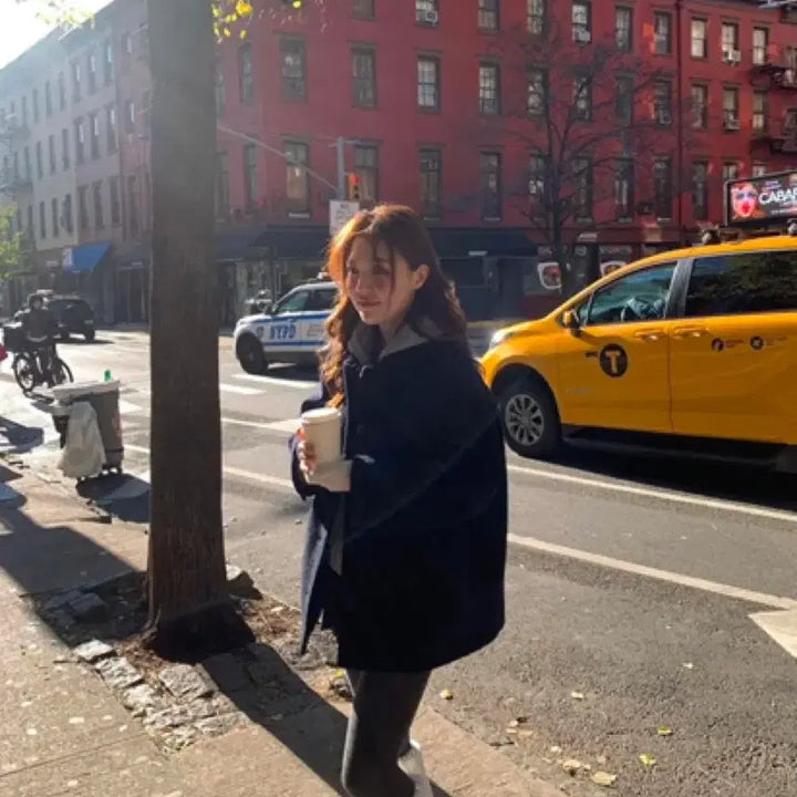 [BUNJANG] TANAAT ETO Half Coat Navy / 타낫 에토 하프코트 네이비