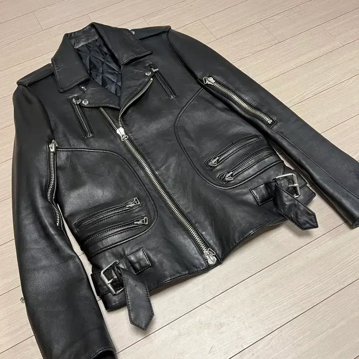 [BUNJANG] Studhomme Real Lambskin Biker Rider Jacket / 하이엔드 리얼 램스킨 바이커 라이더 자켓 / 48