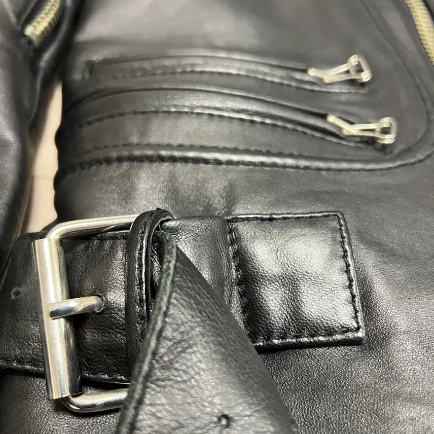 [BUNJANG] Studhomme Real Lambskin Biker Rider Jacket / 하이엔드 리얼 램스킨 바이커 라이더 자켓 / 48