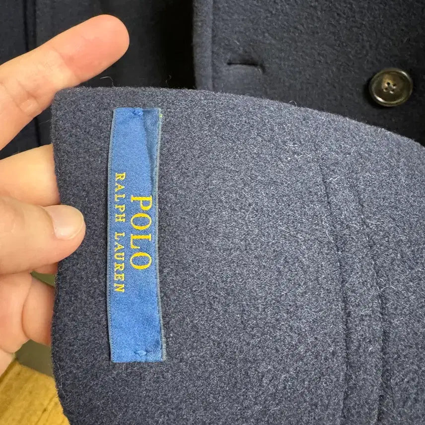 [BUNJANG] Polo Ralph Lauren Melton Wool Pea Coat Navy 40R / 폴로랄프로렌 멜튼울 피코트 네이비40R