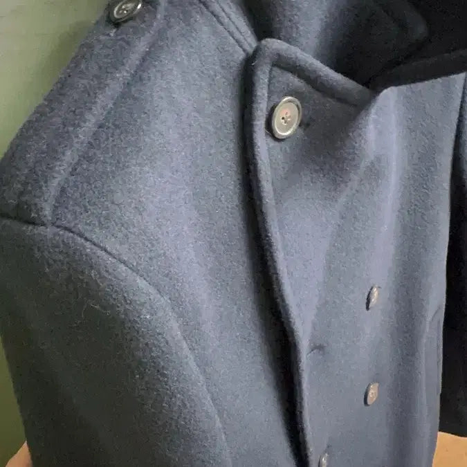 [BUNJANG] Polo Ralph Lauren Melton Wool Pea Coat Navy 40R / 폴로랄프로렌 멜튼울 피코트 네이비40R