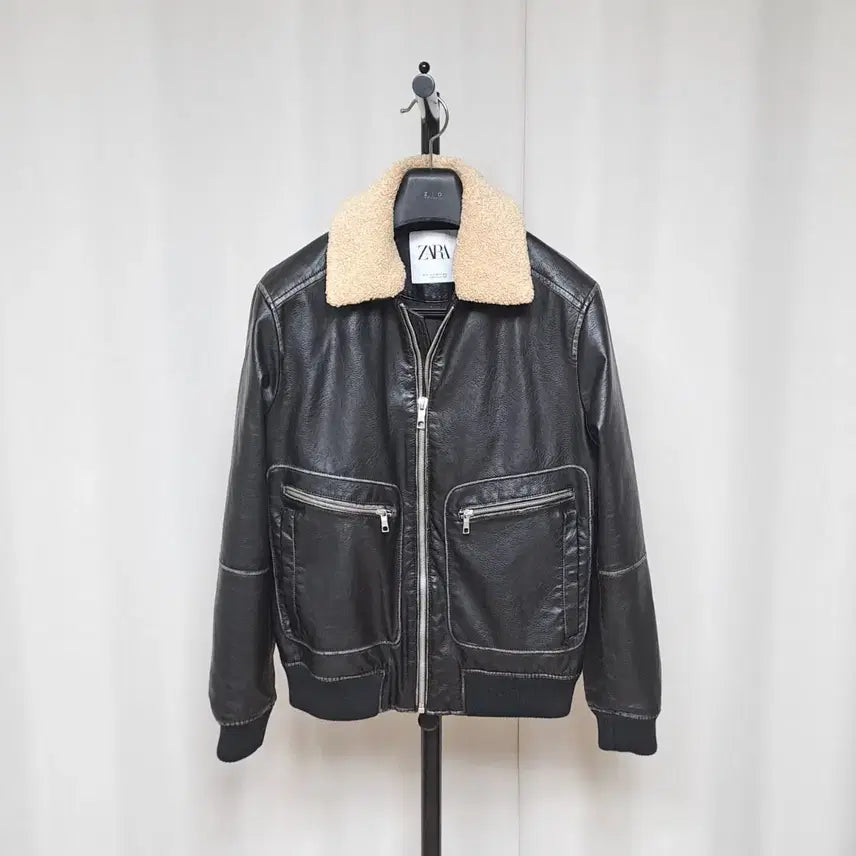 [BUNJANG] ZARA Vegan Leather Bomber Jacket / (무배)자라 비건레더 항공 자켓